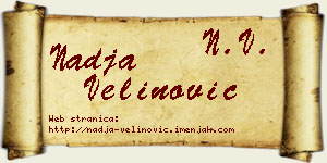 Nadja Velinović vizit kartica